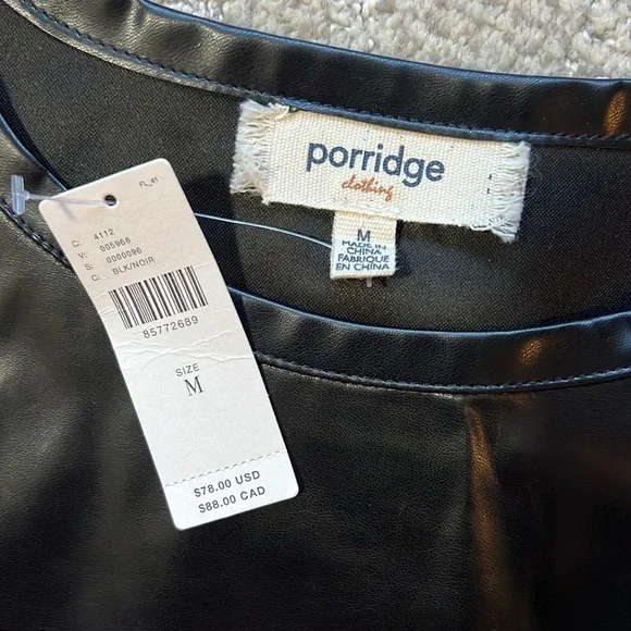 PORRIDGE Faux Leather Top via ANTHROPOLOGIE - Picture 5 of 6